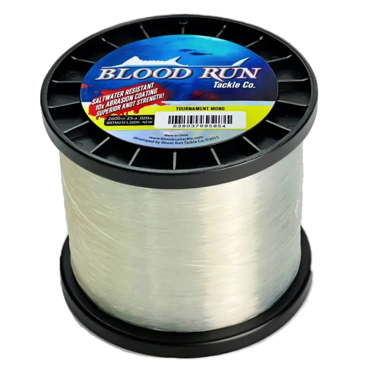 25LB Test Clear Monofilament Fishing Line 2600 Yards Blood Run Fishing