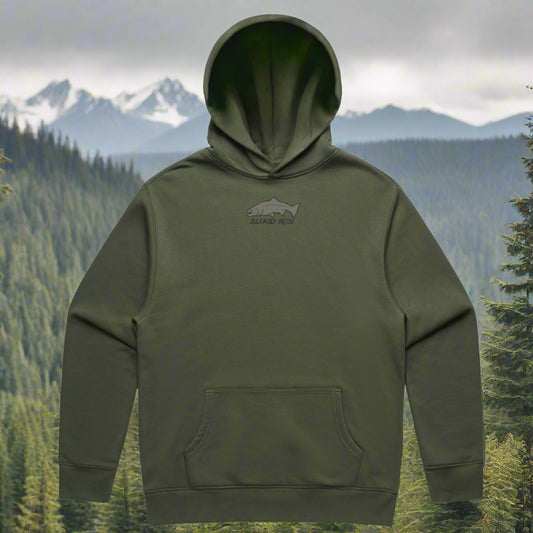 Cypress Green Midweight Men's Cotton Fleece Hoodie