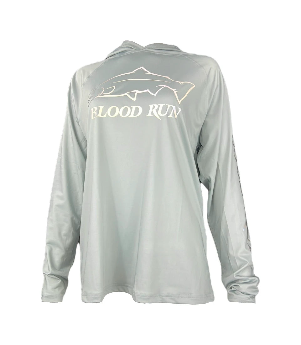 Women's Gray SPF50 Fishing Hoodie